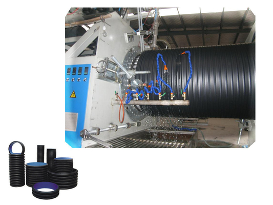 PE PVC Plastic Double Wall Corrugated Pipe Production Line / Machine