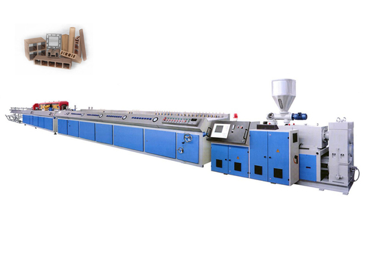 WPC Door Plastic Profile Extrusion Line , PE PVC Profile Production Line