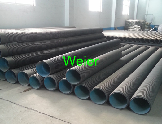 HDPE Double Wall Corrugated Pipe Extrusion Line For Water Drain Tube 50mm - 250mm
