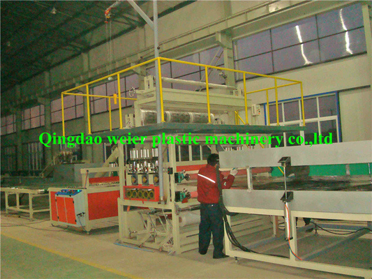 PC Plastic Hollow Sheet / Board Extrusion Line , Width 600 - 2200mm