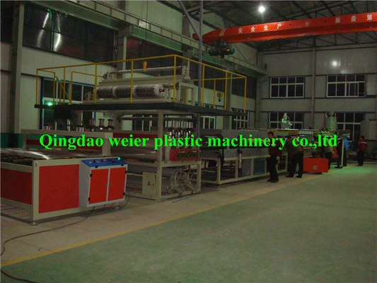 PC Plastic Hollow Sheet / Board Extrusion Line , Width 600 - 2200mm