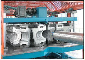 PVC , PE Plastic Double Wall Corrugated Pipe Production Line  90mm ~ 160mm